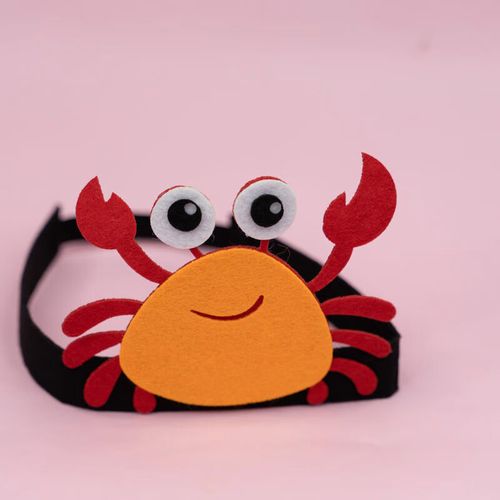 园绘本表演活动角色游戏扮演可爱卡通头套头饰 如图款式08(小螃蟹)