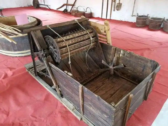 脱粒机——每年收割季节一到,远处田间就能看到农民们用脚踩,或者用