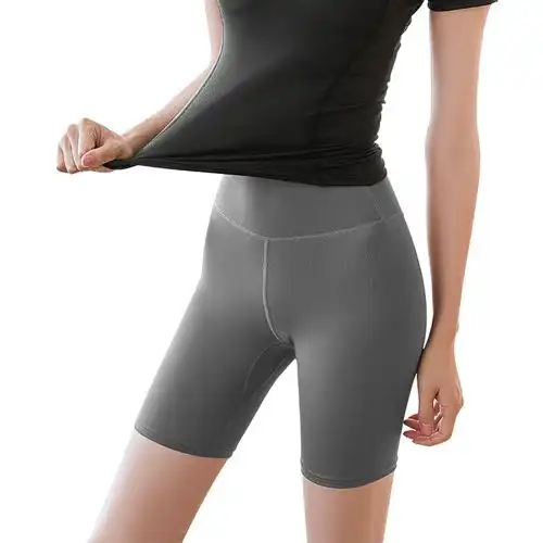 运动健身短裤蜜桃臀欧美三分裤女提臀高腰弹力紧身裤瑜伽女安全裤