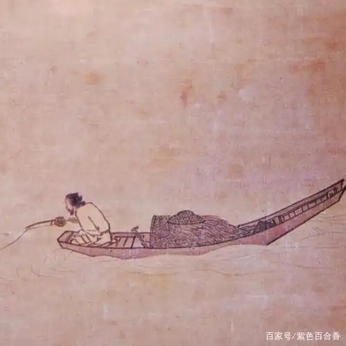 中国历代名人名画-马远《寒江独钓图》独特画风