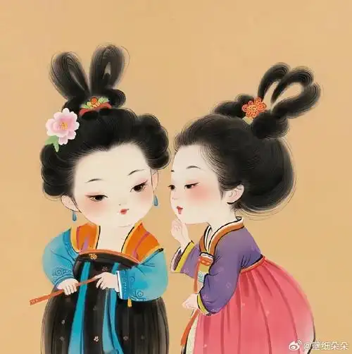 q版古风唐韵小美人头像