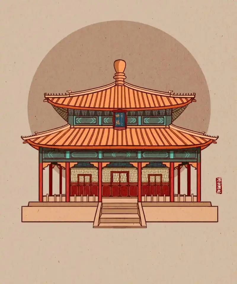 国风插画# #古建筑# #插画分享# #寻找小红书绘画大神# #小红书长长