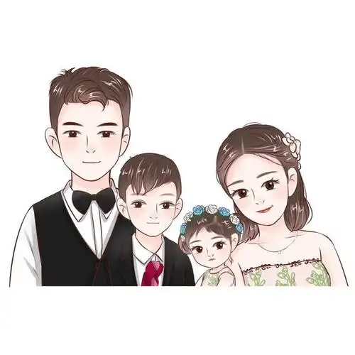 手绘头像,个人,情侣,一家三口四口图片设计,喜欢吗?