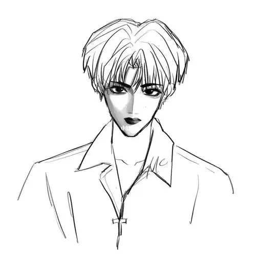 刘耀文愿称为时团最难画的帅哥一枚吖