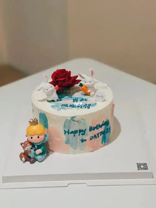 小王子与玫瑰～肖战98tency莳夕上海蛋糕定制#最好吃的奶油蛋糕