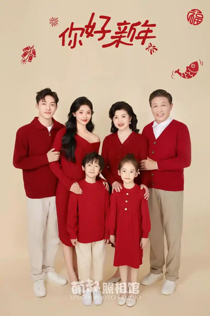 新年的仪式感78从一张全家福开始7815 一家六口齐 - 抖音