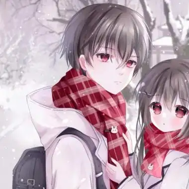 少女心二次元情侣头像