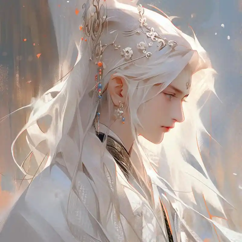 男生古风头像,与君承诺,风雪白头