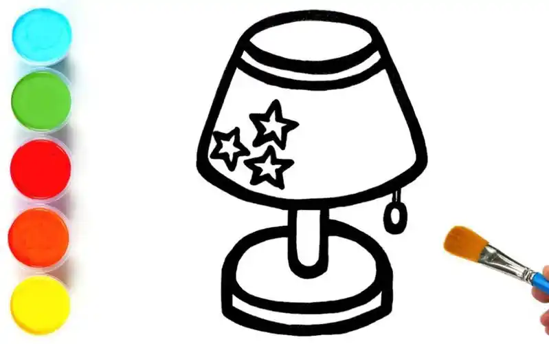 生活百科简笔画 台灯 可爱的台灯陪宝宝快乐成长