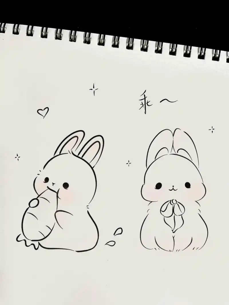 敲可爱兔子简笔画|让你的闺蜜给你安排啦!