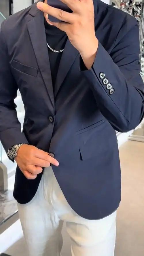 夏季时尚百搭男士休闲西装