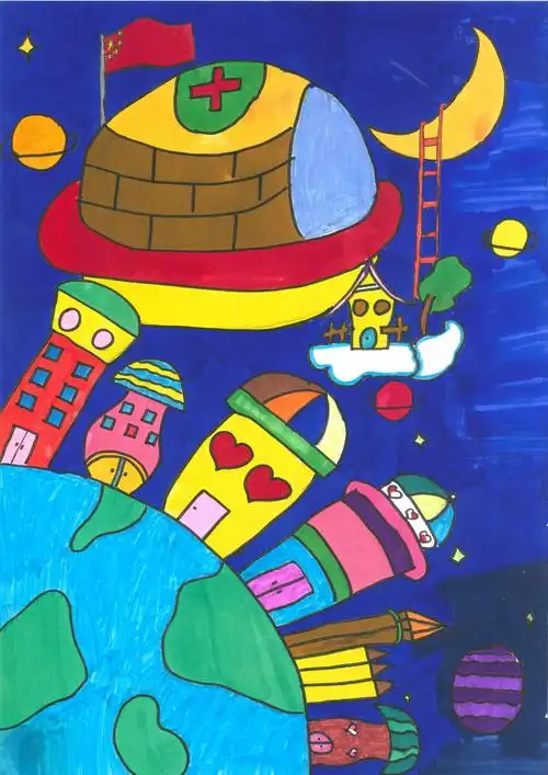 2021年初一年级科幻绘画大赛一等奖获奖作品