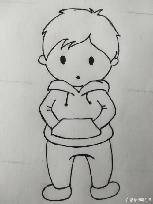 每日一练,小男生的简笔画