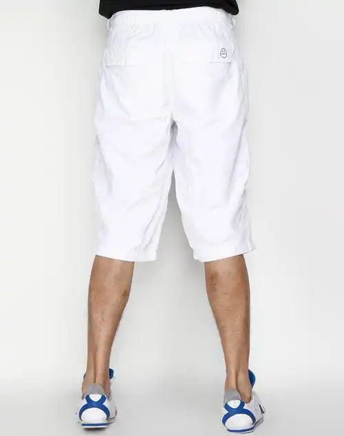 sp男款白色简约休闲短裤