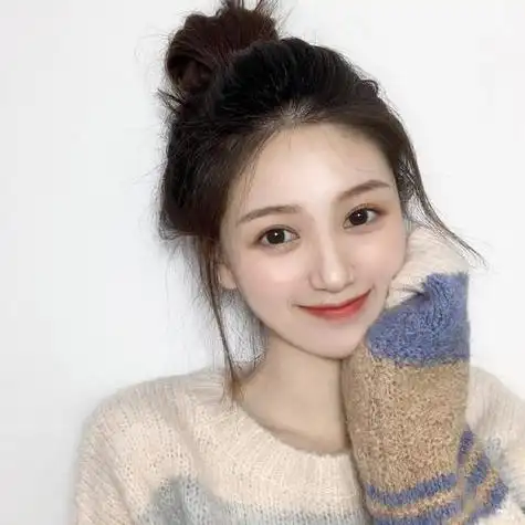 扎丸子头的qq美女头像 女生头像图片大全 -【爱个性】