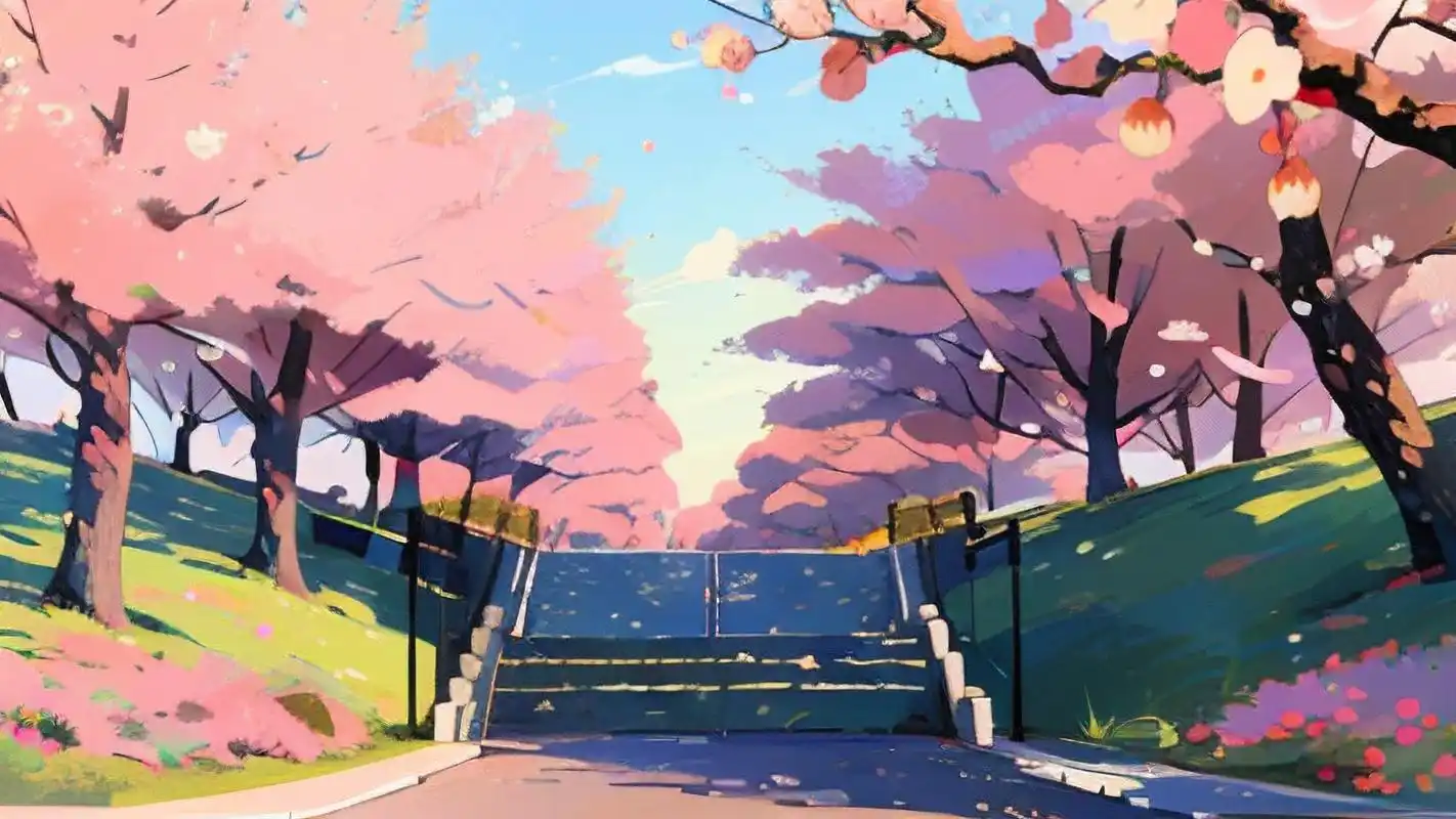 动漫场景壁纸,探索梦幻般的樱花世界94