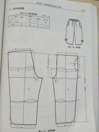 休闲裤裁剪纸样
