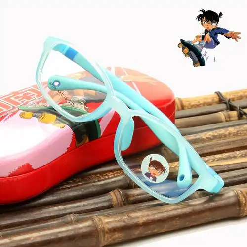 镜框柯南儿童眼镜架学生近视眼轻弹弹力塑胶全框眼眼镜架