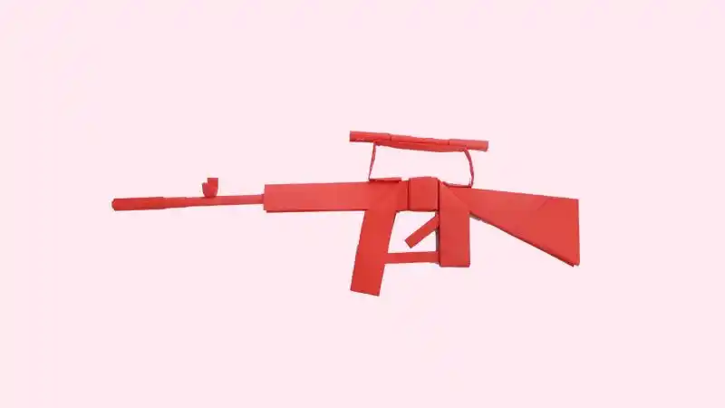 98k狙击枪折纸教程