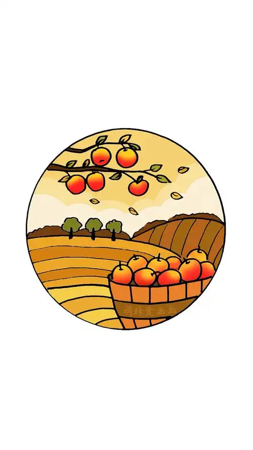 简笔画漂亮的秋天风景简笔画教程一看就会