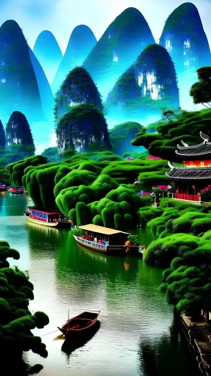 桂林山水美景.桂林山水美景,有着举世无双的喀斯特地貌,山青水 - 抖音