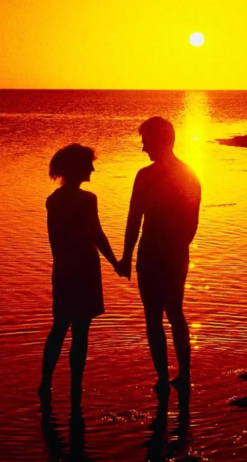 黄昏落日情侣唯美浪漫iphone苹果手机壁纸