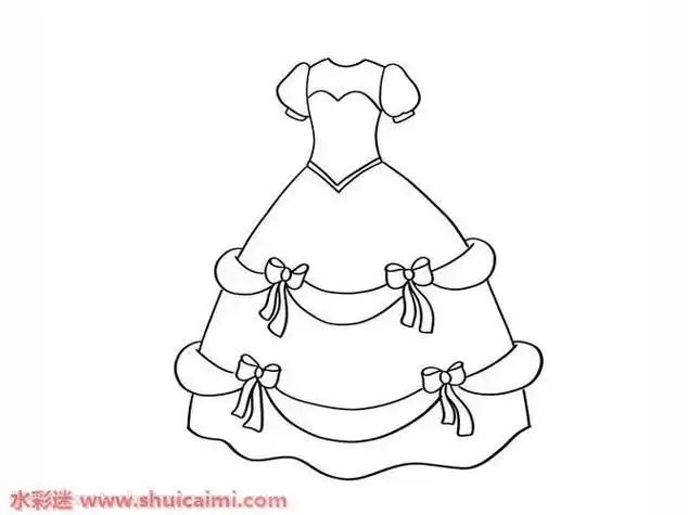 简笔画步骤图童话里公主的裙子要如何画礼服简笔画大全公主裙简笔画