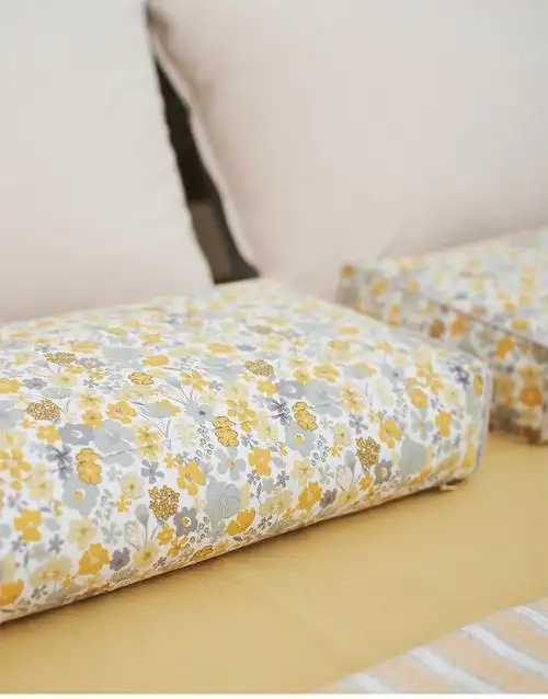 阳春小镇枕头枕芯新中式碎花长方形单人荞麦枕头全棉荞麦皮荞麦壳枕头