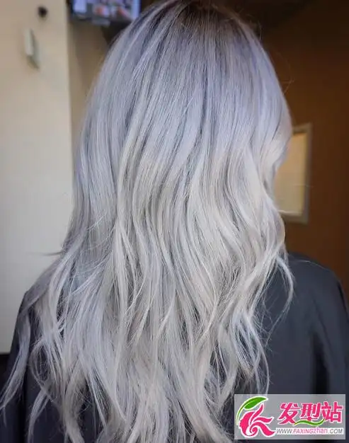 灰色系染发发型图片非主流奶奶灰染发大全