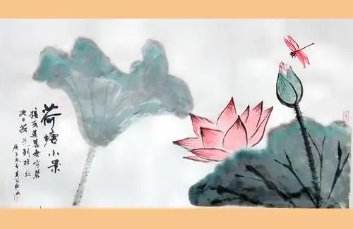 水墨画"荷塘小景"