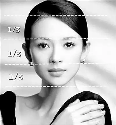 章子怡是标准的"三庭"脸