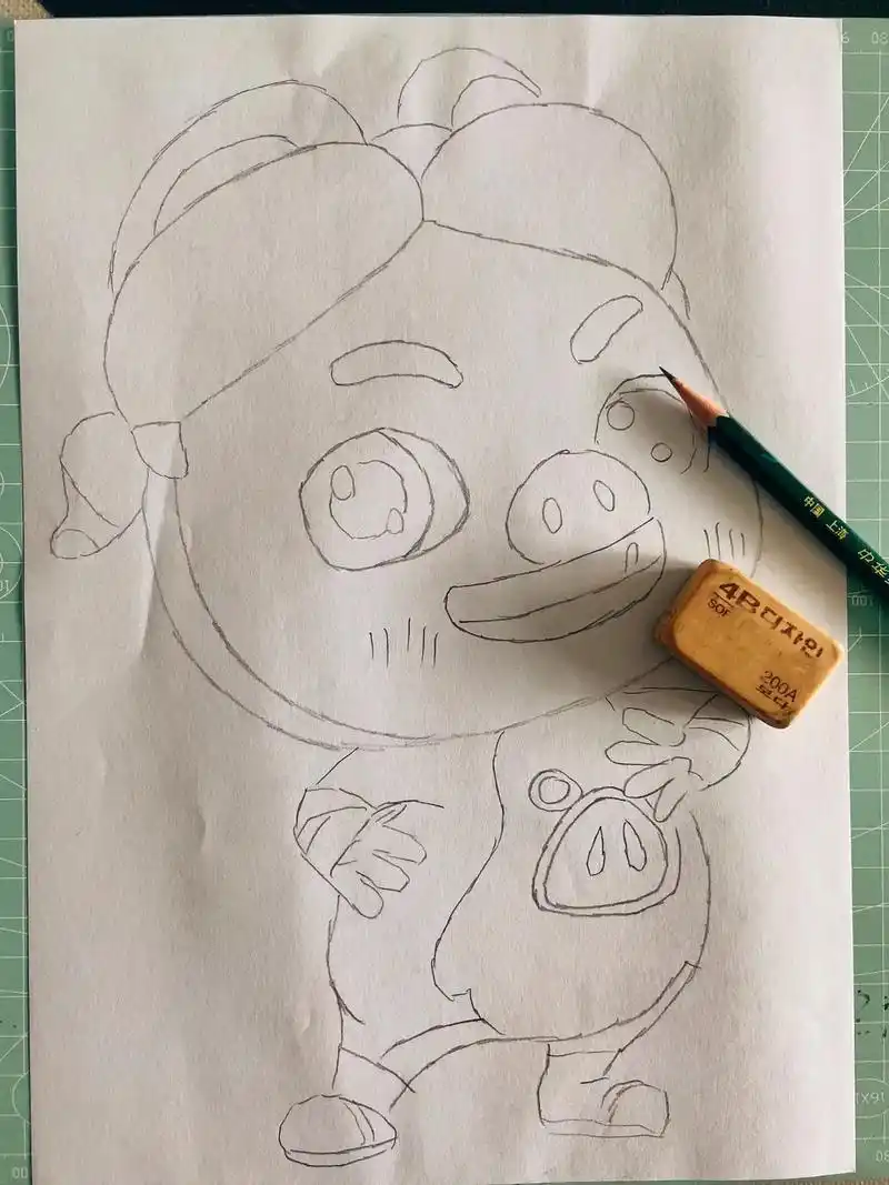 dou 小助手 #画画的日常 猪猪侠儿童简笔画 - 抖音