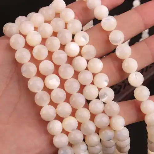 天然珍珠贝 白蝶贝直孔贝珠 散珠 半成品diy手工饰品配饰材料批发