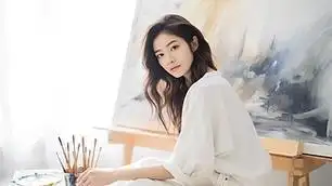 画家形象室内场景人像摄影图