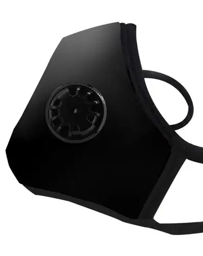美国vogmask n99级防pm2.5防毒防霾带活性炭单气阀口罩 黑色款