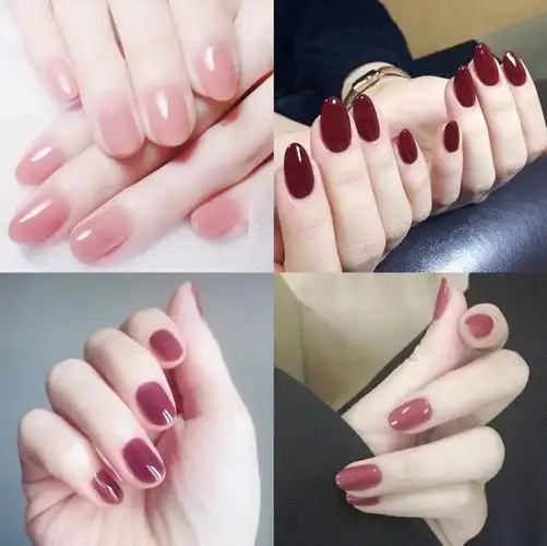 一折穿戴甲_孙小惠 纯色手指甲集合穿戴美甲新娘假指甲成品手贴片d