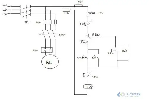 按照这个图的接法可以实现高低水位泵浦自动控制么,sb2为低液位浮球