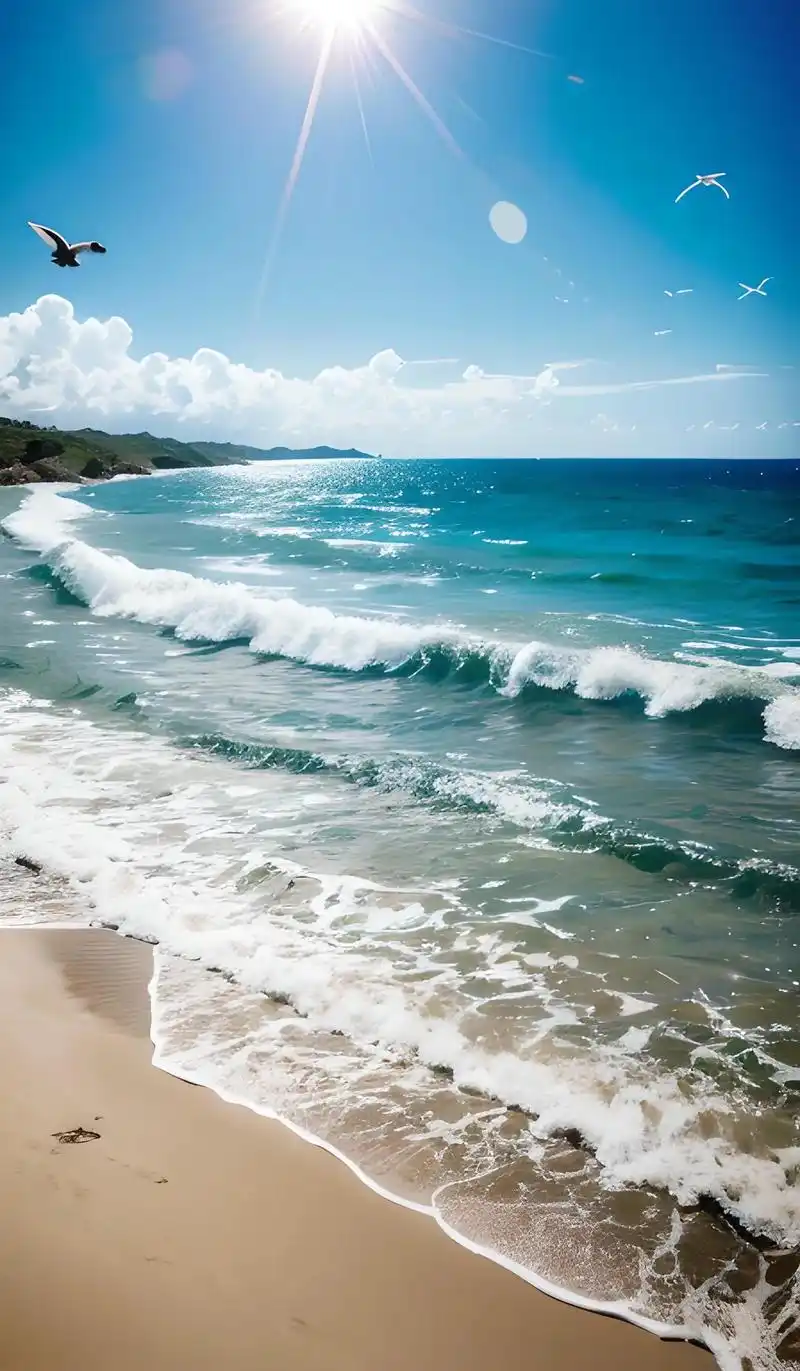 浪花一朵朵,海龟和沙滩.#图文伙伴计划 #抖音图文来了 #一 - 抖音