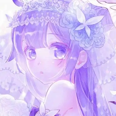 念七紫色系女生动漫头像