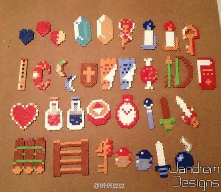 最适合当做拼拼豆豆图纸的怀旧经典的红白机游戏~图例来自爱摇滚的的