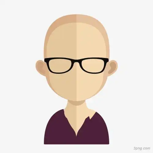 光头设计卡通人物png素材透明免抠图片-装饰效果