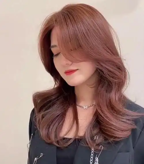 粉棕色头发效果图粉棕色漂亮却难驾驭
