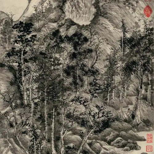 元 王蒙《青卞隐居图》(高清放大)赏析