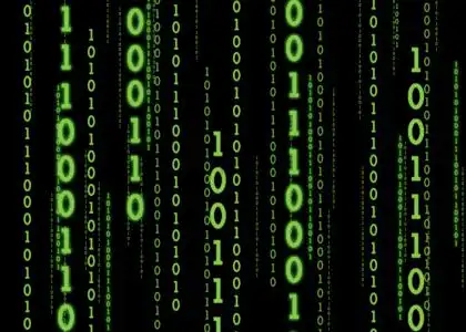 数字代码重叠黑色背景