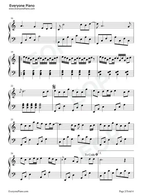 四季予你-送你三月的风六月的雨九月的风景-抖音热歌五线谱预览2