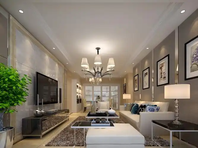 102平米普通户型现代简约家装装修图片设计-含山齐装网装修效果图