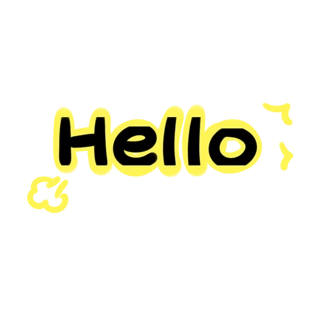 卡通字体hello