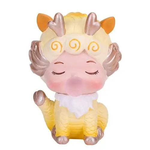 国潮盲盒创意龙虎生肖祥瑞摆件潮玩摆件