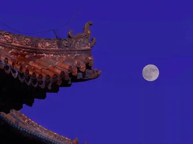 10首秋月诗词:秋月明空悬,思在月中,念在月中_明月_月色_夜晚