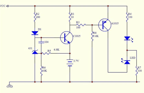 7v 锂电池自动充电电路
